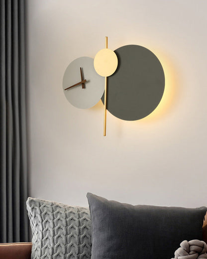 Diff Sculptural Wall Clock with Led Light-DF6089