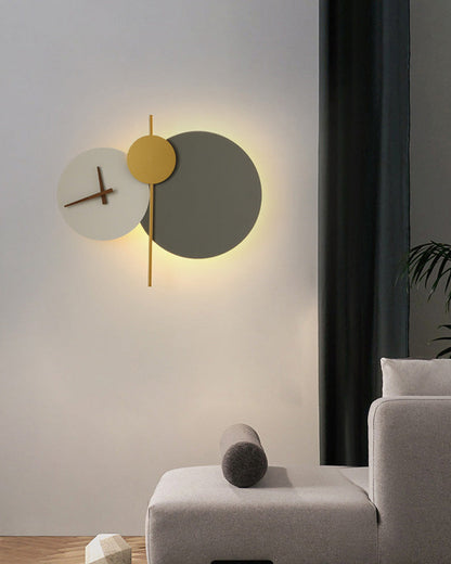 Diff Sculptural Wall Clock with Led Light-DF6089
