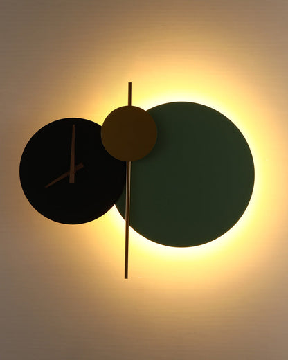 Diff Sculptural Wall Clock with Led Light-DF6089