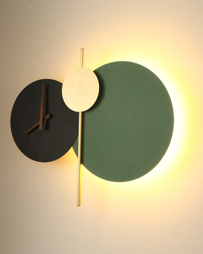 Diff Sculptural Wall Clock with Led Light-DF6089