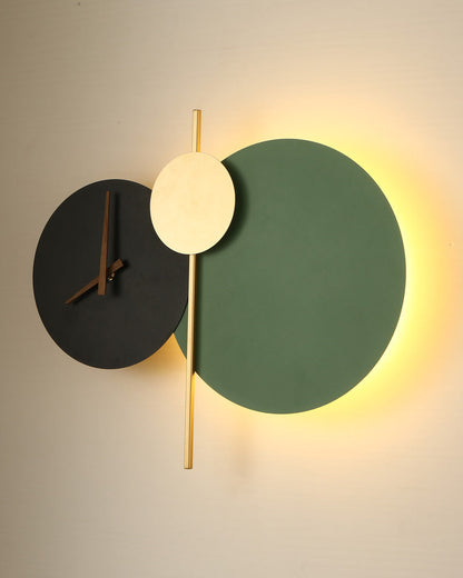 Diff Sculptural Wall Clock with Led Light-DF6089