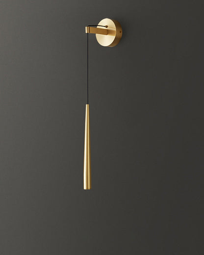 Diff Dimmable Hanging Cone Brass Wall Sconce-DF6093