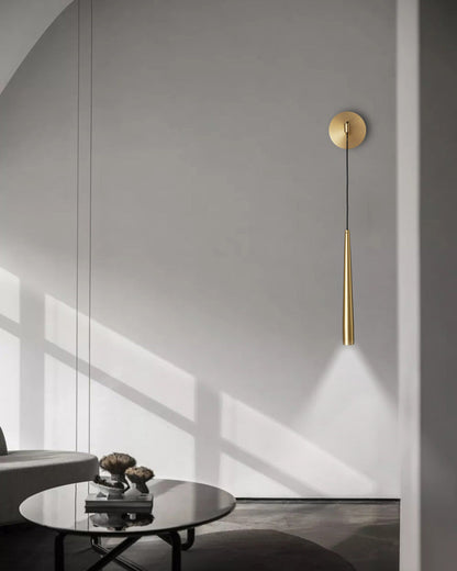 Diff Dimmable Hanging Cone Brass Wall Sconce-DF6093
