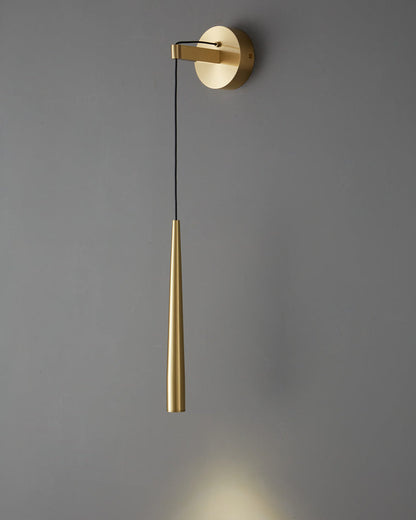 Diff Dimmable Hanging Cone Brass Wall Sconce-DF6093