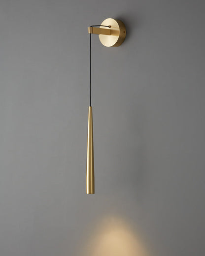 Diff Dimmable Hanging Cone Brass Wall Sconce-DF6093