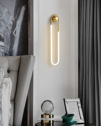 Diff Dimmble Oval Led Brass Wall Sconce with Remote-DF6097