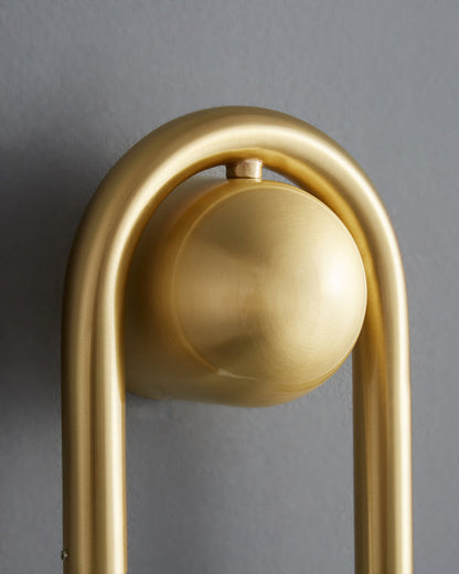 Diff Dimmble Oval Led Brass Wall Sconce with Remote-DF6097