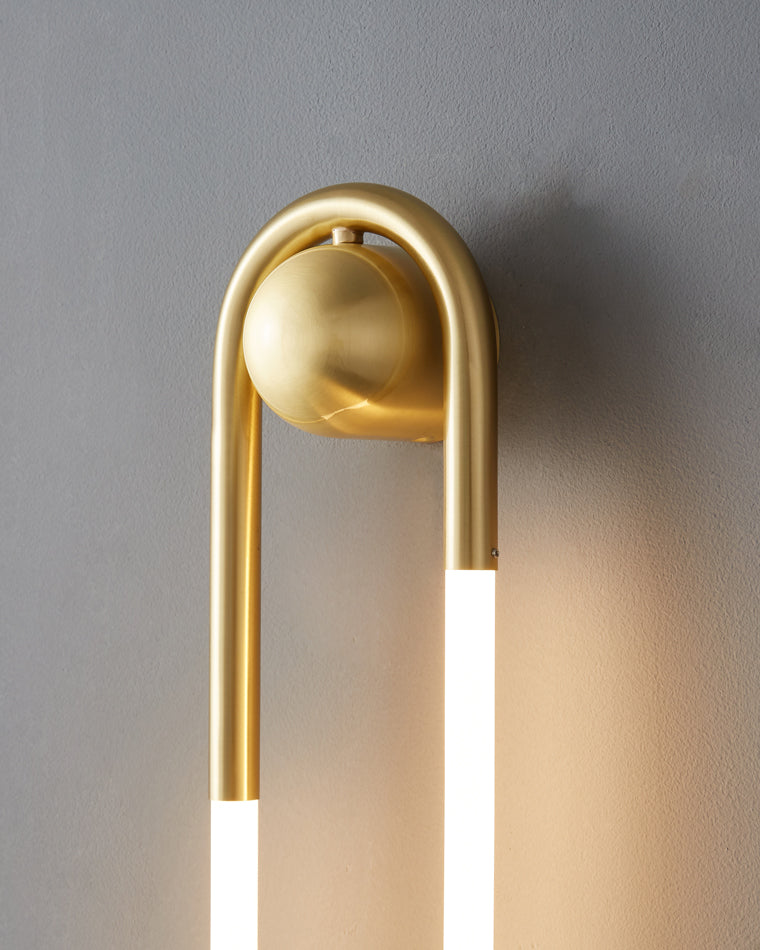 Diff Dimmble Oval Led Brass Wall Sconce with Remote-DF6097