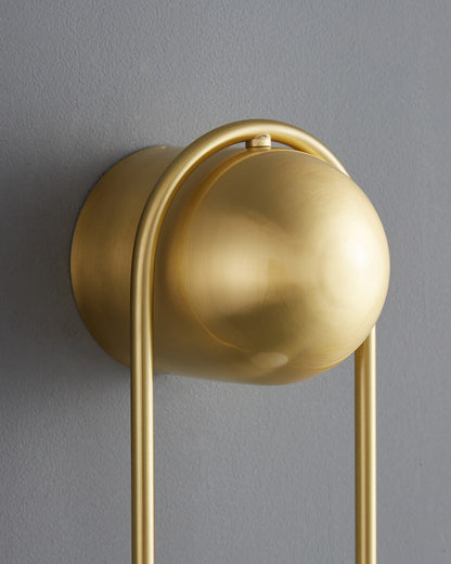 Diff Milk Glass Globe Brass Wall Sconce-DF6098