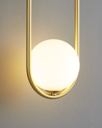 Diff Milk Glass Globe Brass Wall Sconce-DF6098