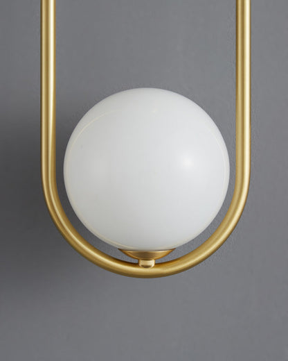 Diff Milk Glass Globe Brass Wall Sconce-DF6098