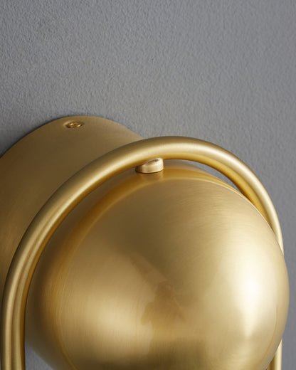 Diff Milk Glass Globe Brass Wall Sconce-DF6098
