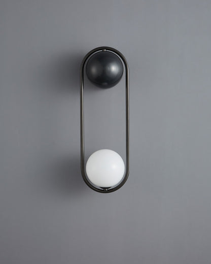 Diff Milk Glass Globe Brass Wall Sconce-DF6098