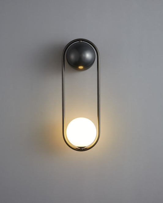 Diff Milk Glass Globe Brass Wall Sconce-DF6098