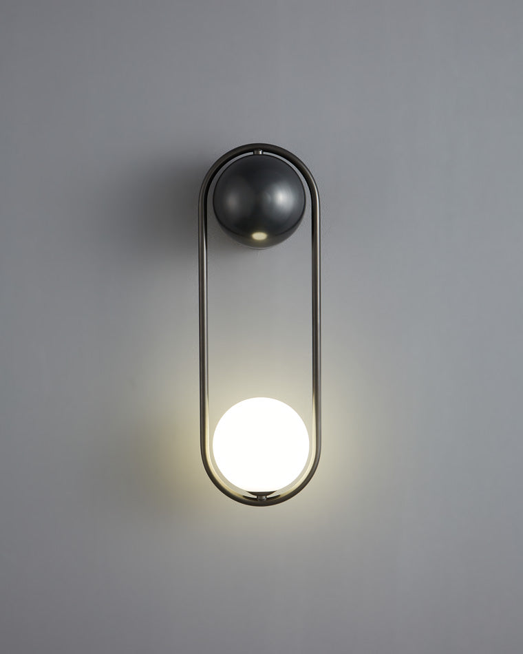 Diff Milk Glass Globe Brass Wall Sconce-DF6098