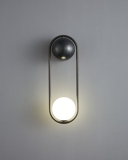 Diff Milk Glass Globe Brass Wall Sconce-DF6098
