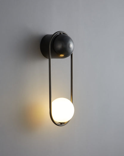 Diff Milk Glass Globe Brass Wall Sconce-DF6098
