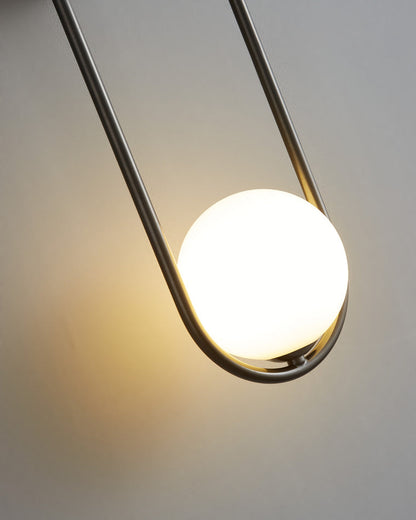 Diff Milk Glass Globe Brass Wall Sconce-DF6098