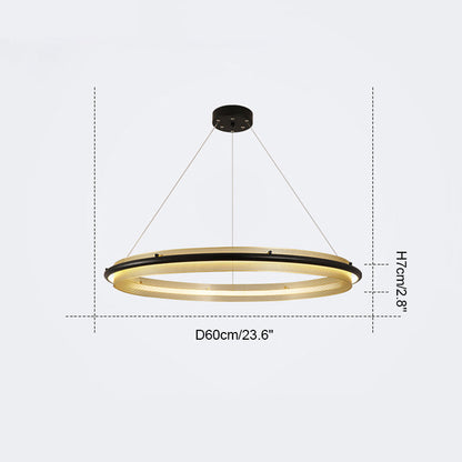 Diff Black and Gold Ring LED Chandelier-DF2119