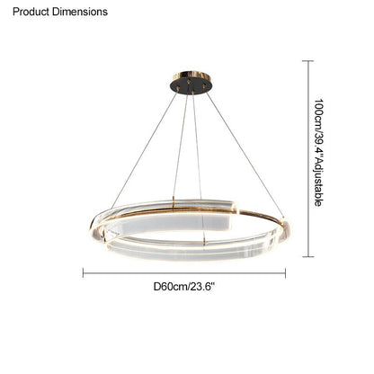 Diff Gold Circular Led Chandelier-DF2165