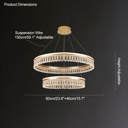 Diff Tiered Crystal Ring Chandelier-DF2167