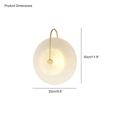 Diff Ribbed Glass Disc Wall Sconce-DF6028