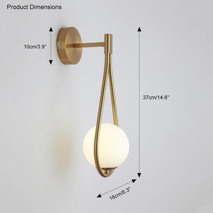 Diff Glass Globe Tear Drop Wall Sconce-DF6022