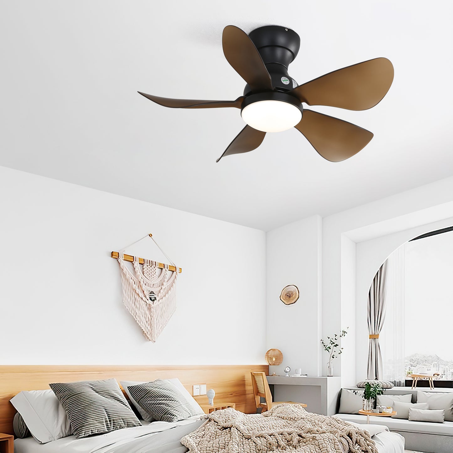 29 Inch Low Profile Flush Mount Ceiling Fan