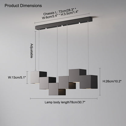 Diff Cube Linear Pendant Light-DF2013