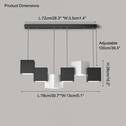 Diff Cube Linear Pendant Light-DF2013