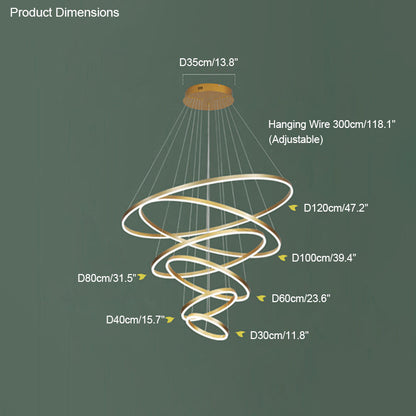 Diff Tiered Ring Chandelier-DF2159