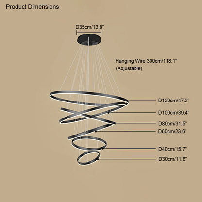 Diff Tiered Ring Chandelier-DF2159