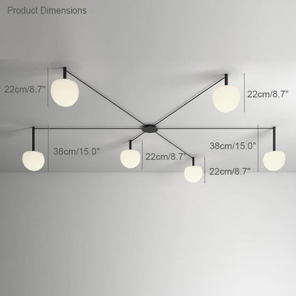 Diff Custom Frosted Glass Globe Ceiling Light-DF1029