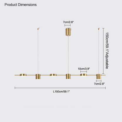 Diff 6 Light Linear Chandelier-DF2048