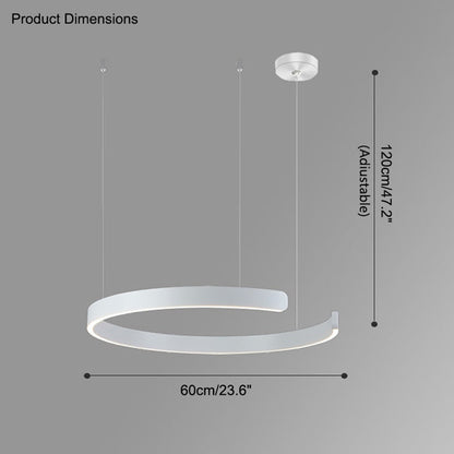 Diff Black/Gold Ring Led Chandelier-DF2009