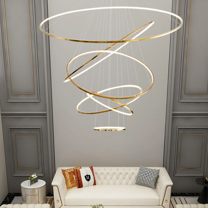 Diff Large Tiered Ring Foyer Chandelier-DF2160