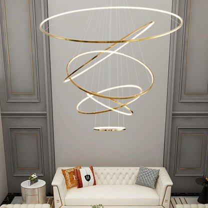 Diff Large Tiered Ring Foyer Chandelier-DF2160