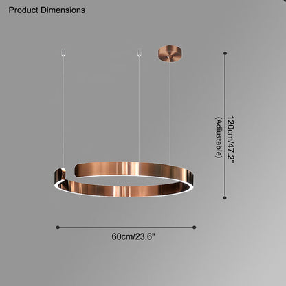 Diff Black/Gold Ring Led Chandelier-DF2009
