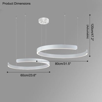 Diff Black/Gold Ring Led Chandelier-DF2009