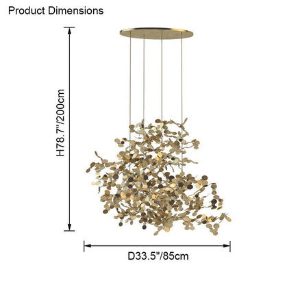 Diff Argent/Gold Cloud Multi Pendant Chandelier-DF2042