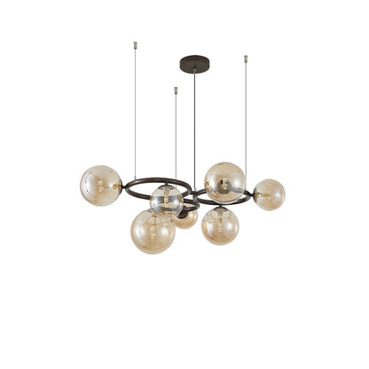 Diff Colored Glass Ball Chandelier-DF2253