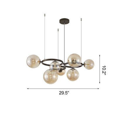 Diff Colored Glass Ball Chandelier-DF2253