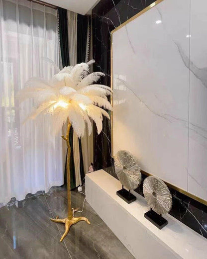 Diff Feather Palm Tree Floor Lamp-DF7000