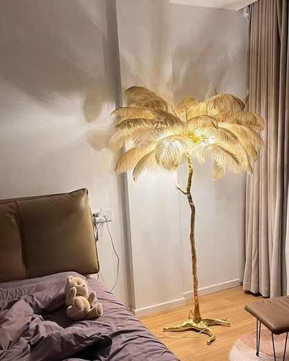 Diff Feather Palm Tree Floor Lamp-DF7000