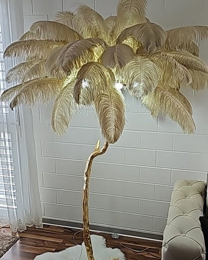 Diff Feather Palm Tree Floor Lamp-DF7000