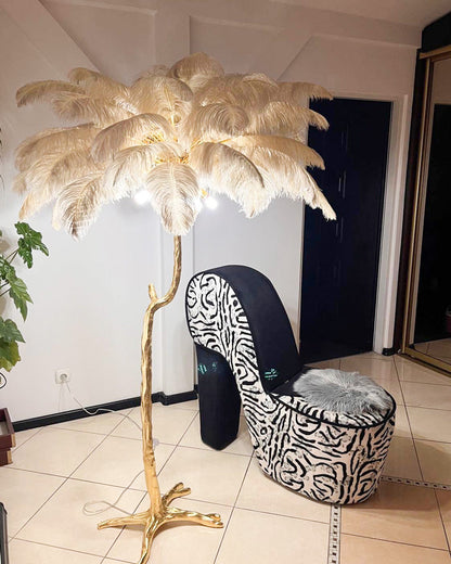 Diff Feather Palm Tree Floor Lamp-DF7000