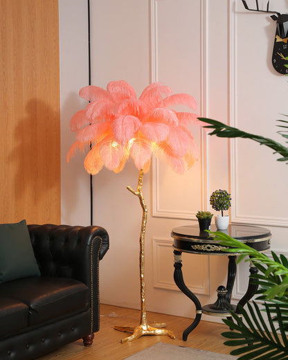 Diff Feather Palm Tree Floor Lamp-DF7000