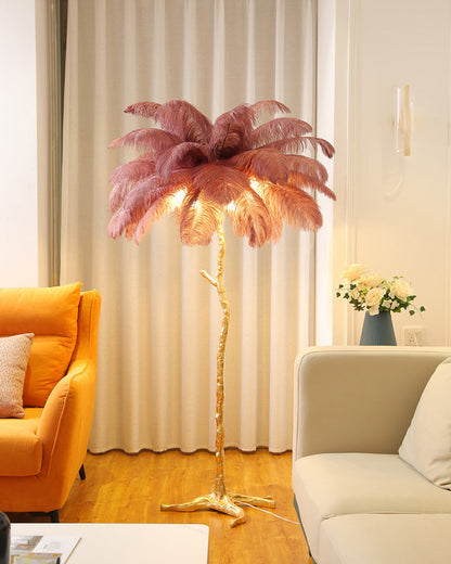 Diff Feather Palm Tree Floor Lamp-DF7000