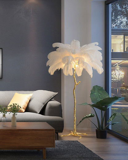Diff Feather Palm Tree Floor Lamp-DF7000