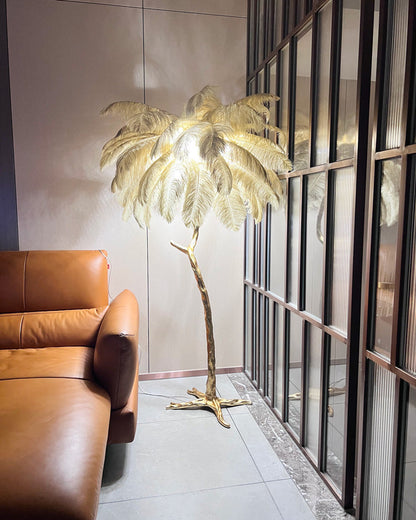Diff Feather Palm Tree Floor Lamp-DF7000
